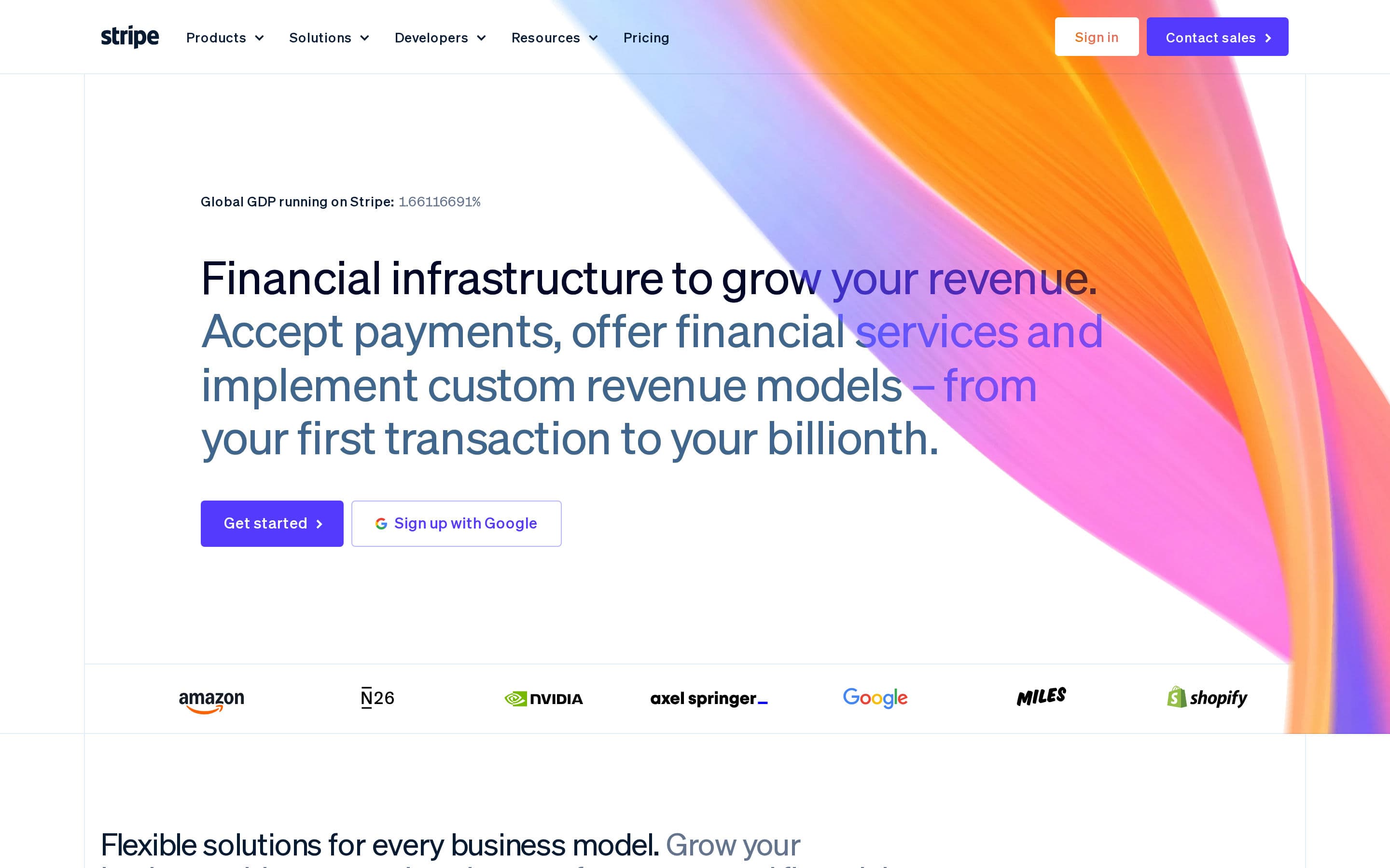 Top performer in Finance: stripe