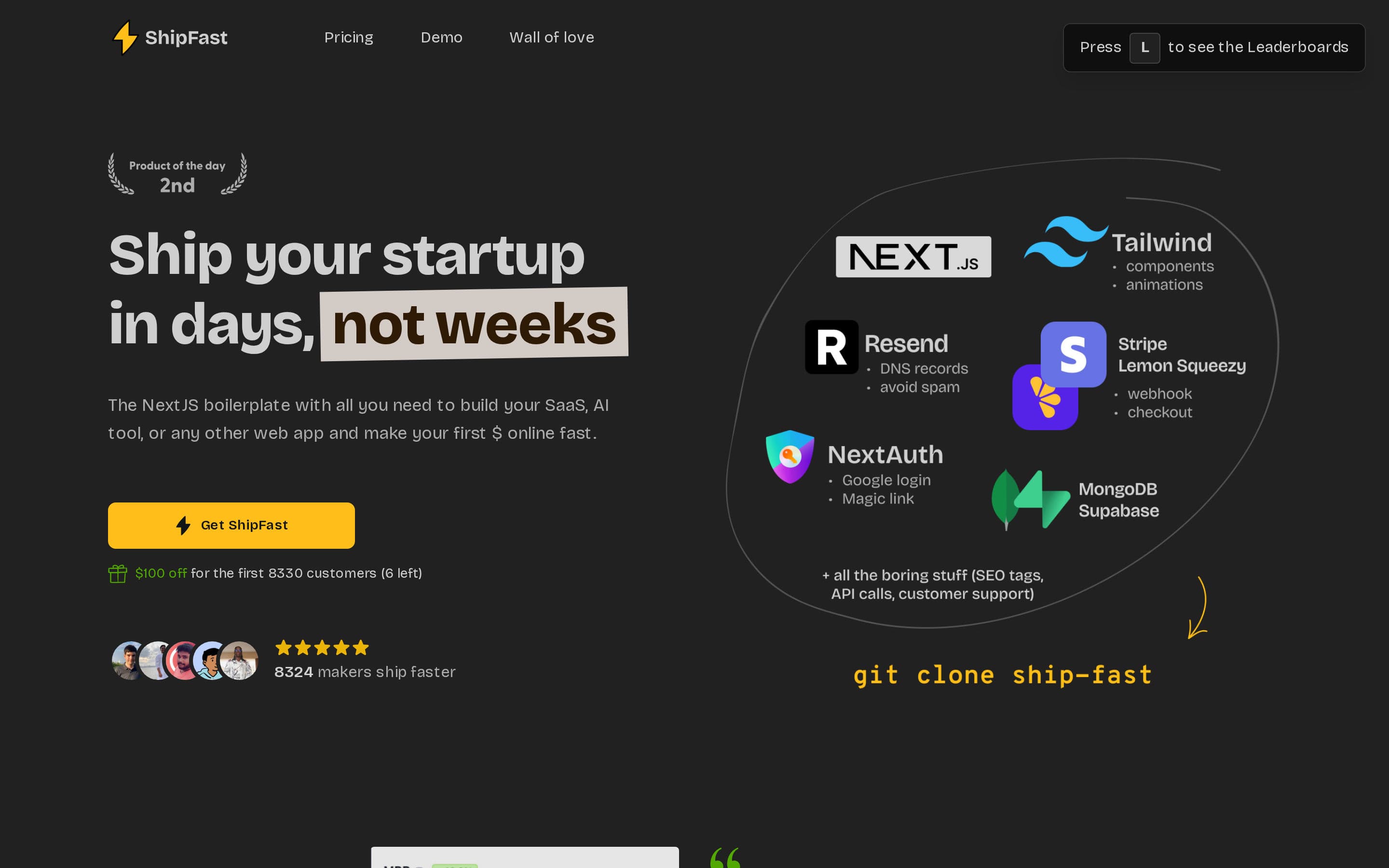 Top performer in Development: shipfast