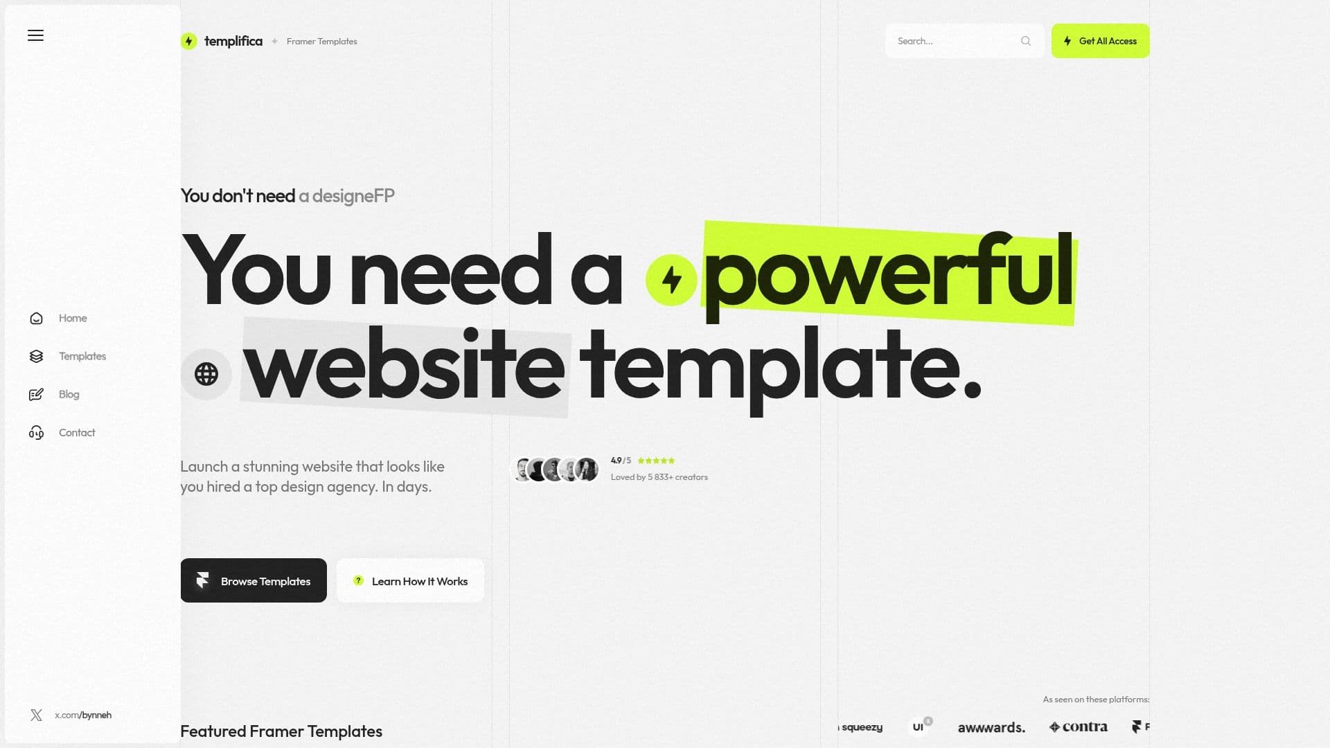 Top performer in Agency: templifica